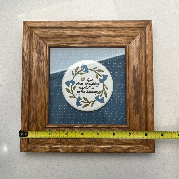 Vintage 90s Framed Picture Love Binds Everything Together in Perfect Harmony - Picture 10 of 11